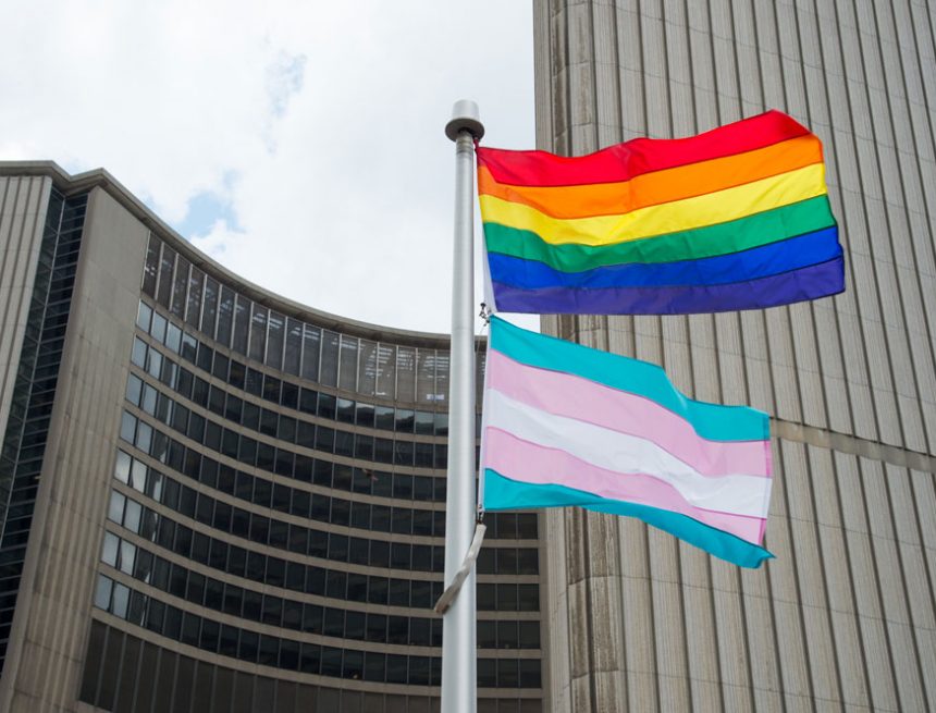 City of Toronto Raises Rainbow and Transgender flags at City Hall for Pride Month