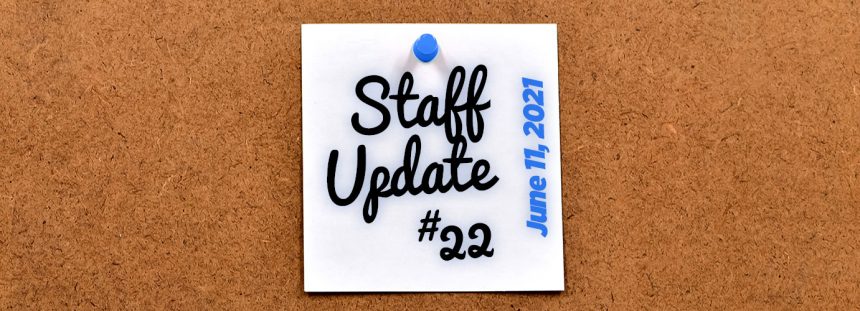 Staff Update #22 – Week in Review